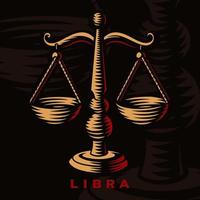 libra stjärntecken vektor