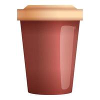 Müll Kaffeetasse Symbol, Cartoon-Stil vektor