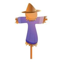 lantbruk scarecrow ikon, tecknad serie stil vektor