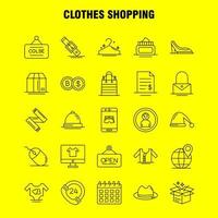 Kleidereinkaufszeilensymbol für Webdruck und mobiles Uxui-Kit wie mobiles Online-Shopping unter Wear-File-Dollar-Schönheits-Piktogramm-Packvektor vektor