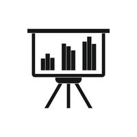 Präsentationsbildschirm mit Diagrammsymbol vektor