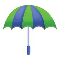 blaugrünes Regenschirmsymbol, Cartoon-Stil vektor
