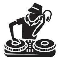 DJ-Player-Symbol, einfacher Stil vektor