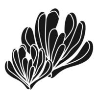 Aloe-Pflanzen-Symbol, einfacher Stil vektor