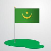 mauretanien flagga Pol vektor