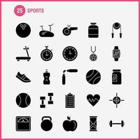 Sport solides Glyphen-Symbol für Webdruck und mobiles Uxui-Kit wie Basketball Basketball Ball Ballspiel Sportauszeichnung Medaille Piktogramm-Pack-Vektor vektor