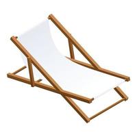 Chaiselongue-Ikone, isometrischer Stil vektor