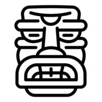 Totem-Idol-Symbol, Umrissstil vektor