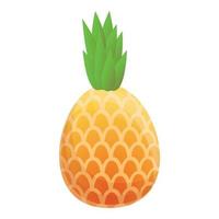 Ananas-Essen-Symbol, Cartoon-Stil vektor