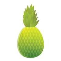 grön ananas ikon, tecknad serie stil vektor