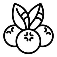 Dessert-Heidelbeer-Symbol, Umrissstil vektor