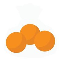 färsk orange ikon, platt stil vektor