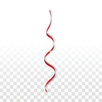 lockiges rotes Serpentinensymbol, realistischer Stil vektor