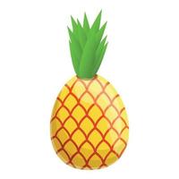 gesunde Ananas-Ikone, Cartoon-Stil vektor