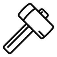Vorschlaghammer-Symbol, Umrissstil vektor