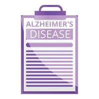 alzheimers sjukdom checkboard ikon, tecknad serie stil vektor