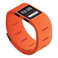 rotes Fitness-Tracker-Symbol, isometrischer Stil vektor