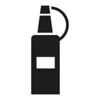 Kunststoff-Ketchup-Flaschen-Symbol, einfacher Stil vektor