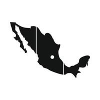 Karta av mexico ikon, enkel stil vektor