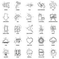 25 Business-Konzept-Mix-Linie-Icon-Set vektor