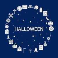 kreativer Halloween-Symbolhintergrund vektor