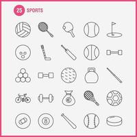 sporter linje ikon för webb skriva ut och mobil uxui utrustning sådan som baseboll pinne fladdermus sporter fladdermus cricket fladdermus cricket piktogram packa vektor