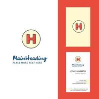 kreatives Logo des Krankenhauses und vertikaler Designvektor der Visitenkarte vektor