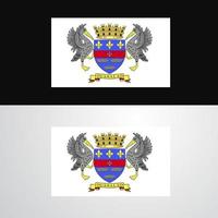 Saint-Barthélemy-Flaggen-Banner-Design vektor
