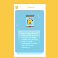 verklig egendom på telefon mobil vertikal baner design design vektor