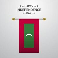 maldiverna oberoende dag hängande flagga bakgrund vektor