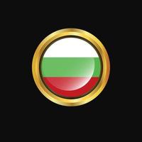 bulgarien flagga gyllene knapp vektor