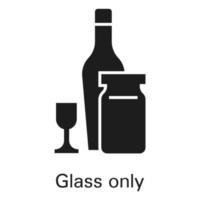 Glas nur Symbol, einfacher Stil vektor
