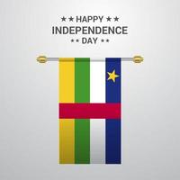 central afrikansk republik oberoende dag hängande flagga bakgrund vektor