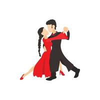 tango dansare ikon, tecknad serie stil vektor