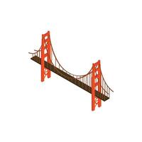 Brooklyn Bridge-Symbol, isometrischer 3D-Stil vektor