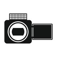 video kamera svart enkel ikon vektor