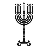 Chanukka-Kerzenständer-Symbol, einfacher Stil vektor