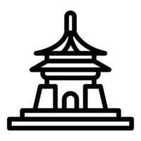 Vietnam-Tempel-Symbol, Umrissstil vektor