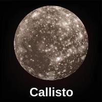 callisto ikon, realistisk stil vektor