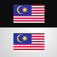 Design der malaysischen Flagge vektor