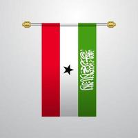 somaliland hängande flagga vektor