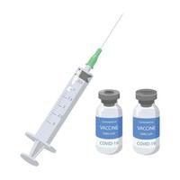 Spritzen und Impfstoffe für die Immunität vektor