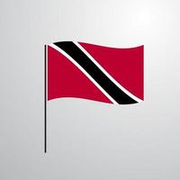 trinidad och tobago vinka flagga vektor