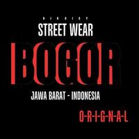 bogor typografi design t-shirt skriva ut vektor illustration