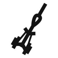 Kletterseil-Symbol, einfacher Stil vektor