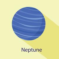 neptune planet ikon, platt stil vektor