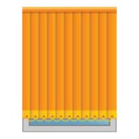orange vertikale Jalousie-Ikone, Cartoon-Stil vektor