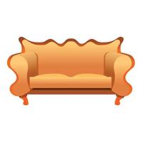 Vintage-Sofa-Symbol, Cartoon-Stil vektor