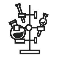 Standsymbol für chemische Kolben, einfacher Stil vektor