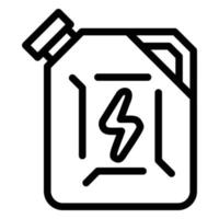 bränsle burk ikon, översikt stil vektor